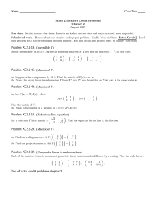 Name Class Time Math 2270 Extra Credit Problems Chapter 2
