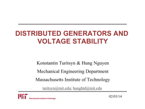 DISTRIBUTED GENERATORS AND VOLTAGE STABILITY