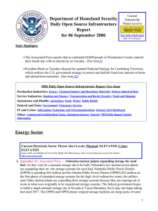 Department of Homeland Security Daily Open Source Infrastructure Report for 06 September 2006
