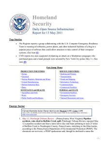 Homeland Security Daily Open Source Infrastructure Report for 13 May 2011
