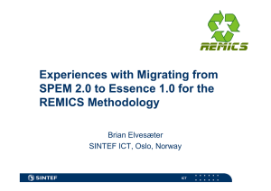 Experiences with Migrating from SPEM 2.0 to Essence 1.0 for the