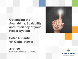 Optimizing the Availability, Scalability and Efficiency of your Power System