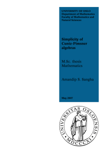 Simplicity of Cuntz-Pimsner algebras M.Sc. thesis