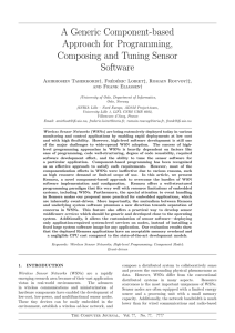 A Generic Component-based Approach for Programming, Composing and Tuning Sensor Software