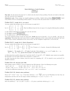 Name Class Time Math 2250 Extra Credit Problems Chapter 5