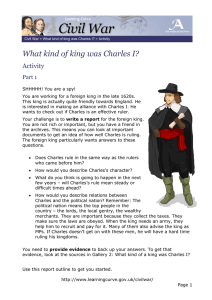 What kind of king was Charles I? Activity Part 1