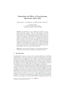Simulating the Eﬀect of Peacekeeping Operations 2010–2035 H˚ avard Hegre