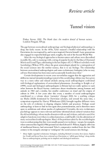 Review article Tunnel vision