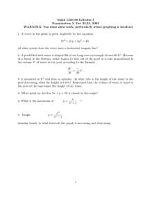Math 1210-90 Calculus I Examination 2, Oct 23,25, 2003