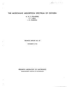 THE  MICROWAVE ABSORPTION SPECTRUM  OF  OXYGEN