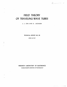 FIELD  THEORY OF  TRAVELING-WAVE  TUBES D.  JACKSON