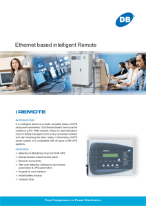 Ethernet based intelligent Remote