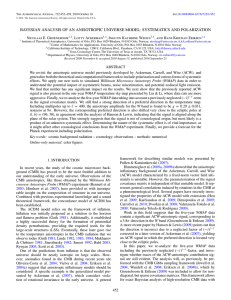 BAYESIAN ANALYSIS OF AN ANISOTROPIC UNIVERSE MODEL: SYSTEMATICS AND POLARIZATION Groeneboom ,