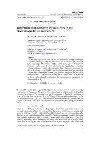 Resolution of an apparent inconsistency in the electromagnetic Casimir effect H Alnes