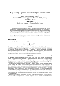 Ray Casting Algebraic Surfaces using the Frustum Form