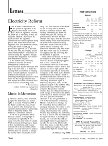 L Electricity Reform etters