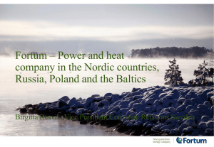 Fortum – Power and heat company in the Nordic countries,