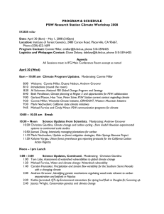 PROGRAM &amp; SCHEDULE PSW Research Station Climate Workshop 2008
