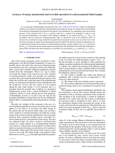 Accuracy of energy measurement and reversible operation of a microcanonical... gli