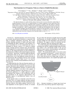 Non-Gaussian Low-Frequency Noise as a Source of Qubit Decoherence J. Bergli,
