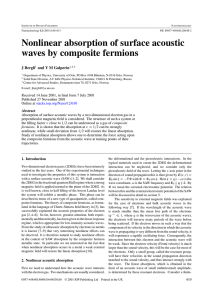 Nonlinear absorption of surface acoustic waves by composite fermions J Bergli