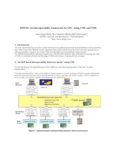 DISGIS: An Interoperability framework for GIS - using UML and...  SINTEF Telecom and Informatics,  *GIS Denmark