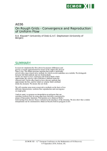 A036 On Rough Grids - Convergence and Reproduction of Uniform Flow SUMMARY