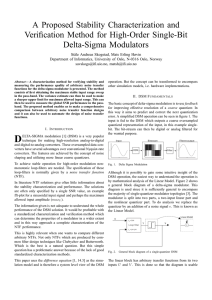 A Proposed Stability Characterization and Verification Method for High-Order Single-Bit Delta-Sigma Modulators