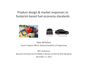 Product design &amp; market responses to footprint-based fuel economy standards