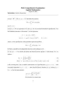 Ph.D. Comprehensive Examination: Applied Mathematics