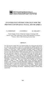 AN OVERLOAD CONTROL STRATEGY FOR THE PROVINCE OF KW AZU L