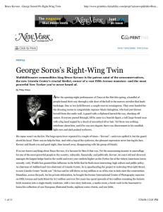 Bruce Kovner - George Soros019s Right-Wing Twin