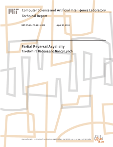 Partial Reversal Acyclicity Computer Science and Artificial Intelligence Laboratory Technical Report