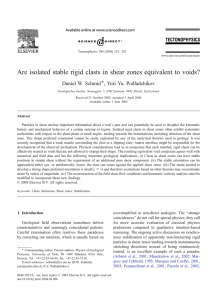 Are isolated stable rigid clasts in shear zones equivalent to... Daniel W. Schmid*, Yuri Yu. Podladchikov