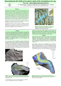 Determining the flow fields of two glacier outlets of the... Norway,  using digital photogrammetry
