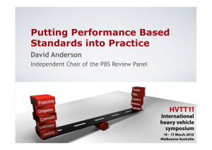 Putting Performance Based Standards into Practice David Anderson