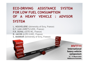 ECO-DRIVING  ASSISTANCE  SYSTEM FOR LOW FUEL CONSUMPTION