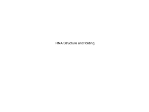 RNA Structure and folding