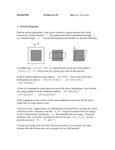 Phys847/492 Problem Set #2 Due: Oct. 30 in class 1. Network Properties