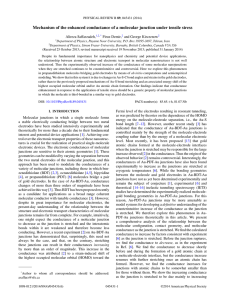 Mechanism of the enhanced conductance of a molecular junction under... rzadeh, emir, w