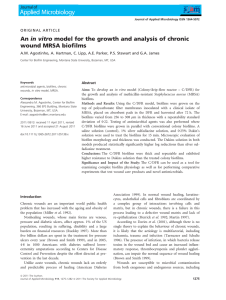An in vitro model for the growth and analysis of... wound MRSA biofilms