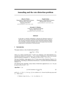 Annealing and the rate distortion problem