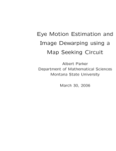 Eye Motion Estimation and Image Dewarping using a Map Seeking Circuit Albert Parker