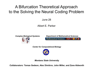 A Bifurcation Theoretical Approach to the Solving the Neural Coding Problem