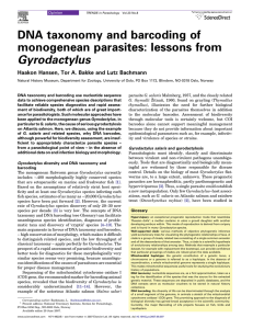 DNA taxonomy and barcoding of monogenean parasites: lessons from Gyrodactylus