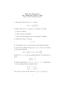 Math 472: Homework 3 Due: Wednesday, March 2, 2016.