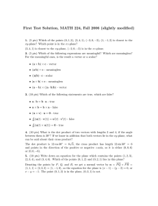 First Test Solution, MATH 224, Fall 2006 (slightly modified)