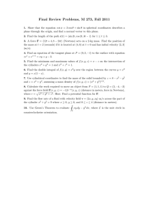 Final Review Problems, M 273, Fall 2011