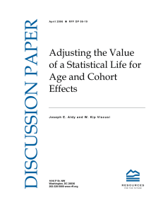 DISCUSSION PAPER Adjusting the Value of a Statistical Life for