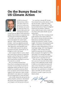 On the Bumpy Road to US Climate Action W elcome